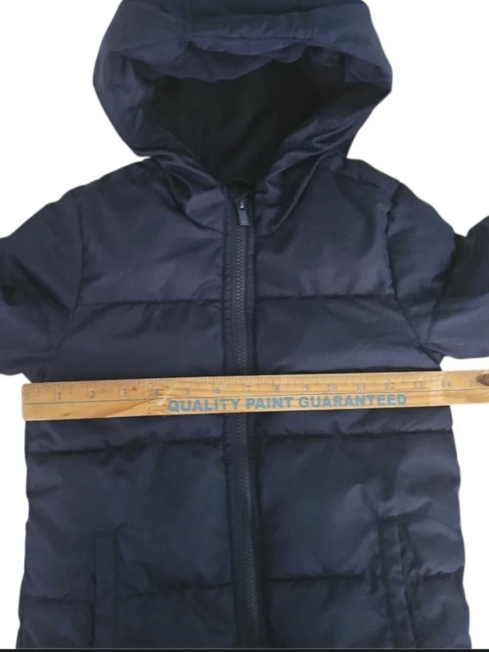Old Navy Puffer Jacket Boys 5T Navy Hooded Water Resistant Winter Coat Full Zip